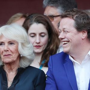 La reine Camilla et Tom Parker Bowles assistent au festival littéraire Queen's Reading Room à Hampton Court Palace. Samedi 8 juin 2024. Photo par Chris Jackson/PA Wire/ABACAPRESS.COM