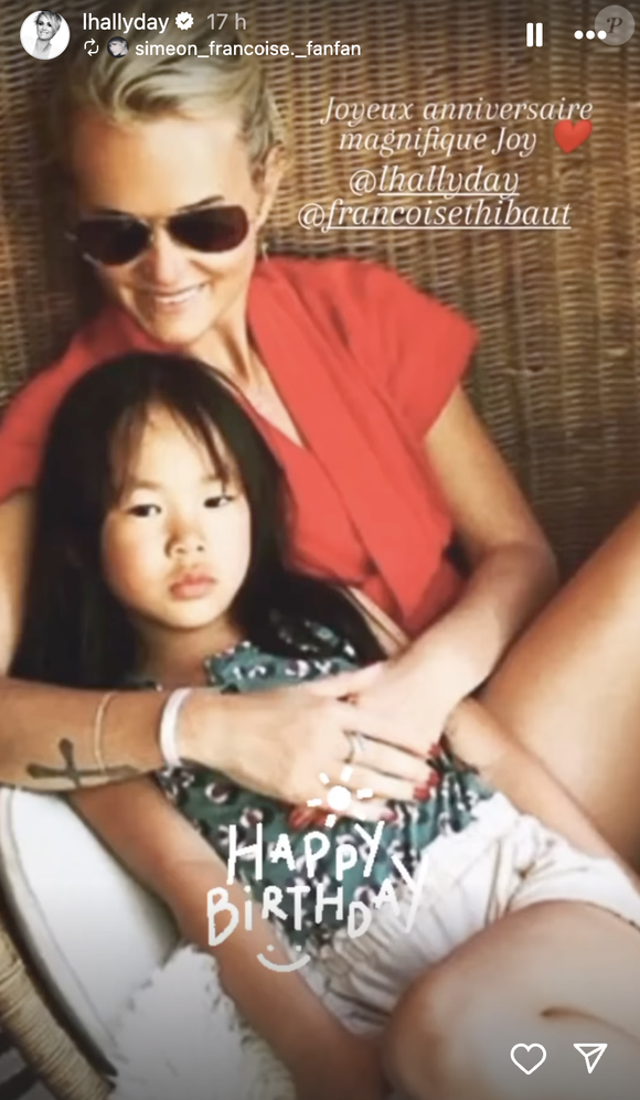 Capture d'écran de la story Instagram de Læticia Hallyday.