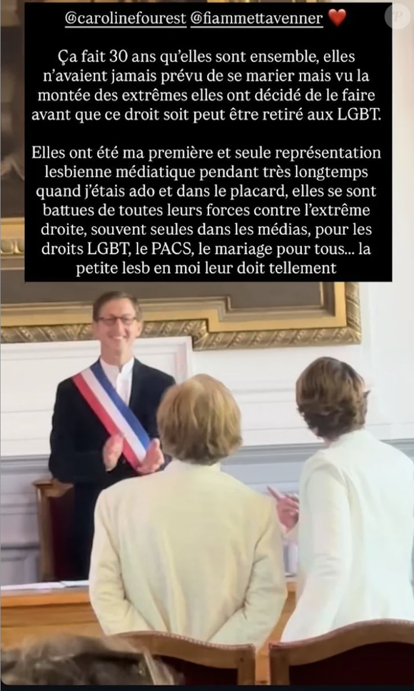 Caroline Fourest dans la Story Instagram d'Elise Goldfarb