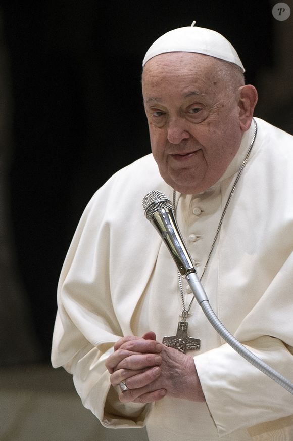 Le pape François lors de son audience hebdomadaire dans la salle Paul VI au Vatican, le 5 février 2025.