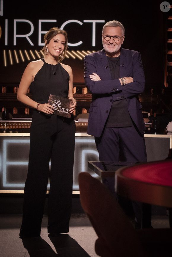 Léa Salamé, Laurent Ruquier lors de la dernière émission de L.Ruquier pour "On Est En Direct (OEED)", présentée par L.Ruquier et L.Salamé, et diffusée en direct sur France 2, à Paris, France, le 4 juin 2022. © Jack Tribeca/Bestimage