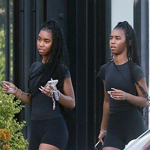 Los Angeles, CA  - EXCLUSIVE  - D'Lila Star and Jessie James Combs, the twin daughters of P Diddy, were seen in LA at SEV Laser hair removal, rocking matching all-black outfits and yellow retro Jordan sneakers for a stylish and coordinated look.



Pictured: D'Lila Star, Jessie James Combs
