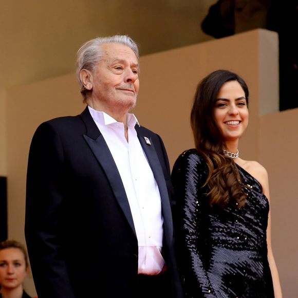 Alain Delon et sa fille Anouchka - Montée des marches du film "A Hidden Life" lors du 72ème Festival International du Film de Cannes. Le 19 mai 2019 © Jacovides-Moreau / Bestimage