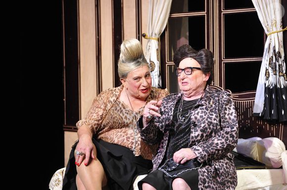 Jean Paul Muel, Pierre Vial - Filage de la pièce "Le Gros, la Vache et le Mainate" au Théâtre Comedia a Paris le 4 octobre 2012.  AGENCE / BESTIMAGE