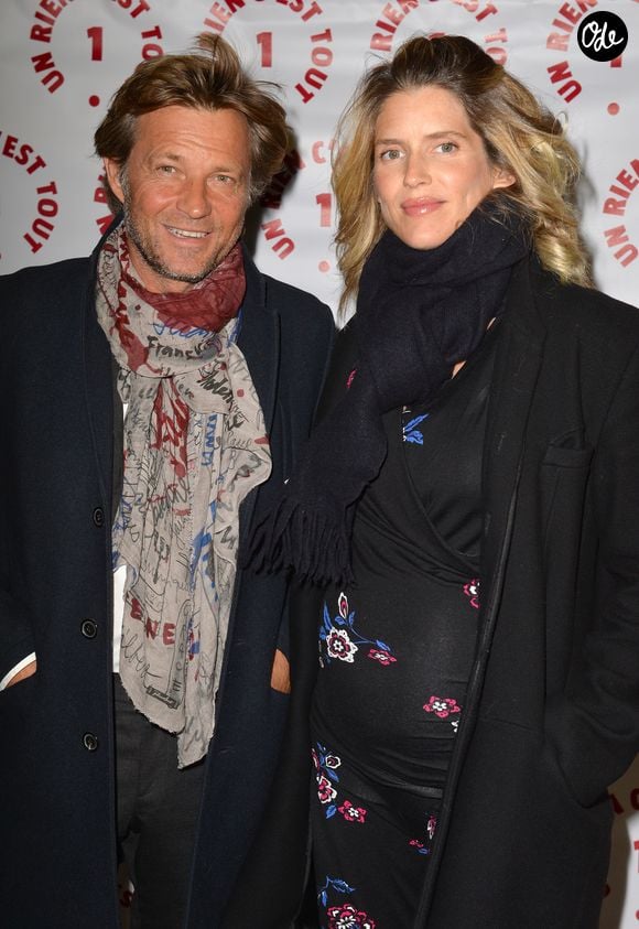 Laurent Delahousse et sa compagne Alice Taglioni (enceinte) lors d'une visite privée et d'un dîner de gala caritatif donné en faveur des actions de l'association "Un Rien C'est Tout" au musée Rodin à Paris, France, le 19 septembre 2019. © Veeren/Bestimage