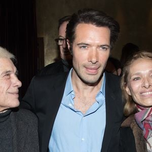 Nicolas Bedos et Guy Bedos, Joelle Bercot lors de l'avant-première du film "Monsieur & Madame Andelman" au cinéma Elysées Biarritz à Paris, France, le 6 mars 2017.

© Cyril Moreau/Bestimage