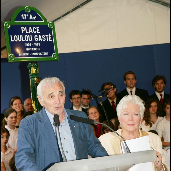 Line Renaud et Charles Aznavour - Inauguration de la place Loulou Gasté dans le 17e arrondissement de Paris.
RINDOFF-GUIREC / BESTIMAGE