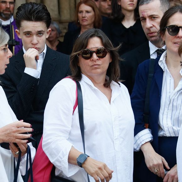 Alexandra de Csabay (fille adoptive) - Sorties des obsèques de Philippe Labro en l'église de Saint-Germain-des-Prés à Paris le 13 juin 2025. © Dominique Jacovides - Christophe Clovis / Bestimage