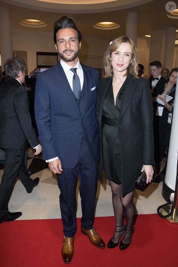 Maxim Nucci et sa compagne Isabelle Ithurburu (enceinte) - Arrivées lors de la 43ème cérémonie des Cesar à la salle Pleyel à Paris, le 2 mars 2018.
© Dominique Jacovides - Olivier Borde / Bestimage