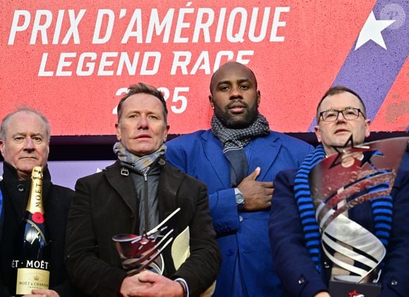 Teddy Riner - 104ème édition du Prix d'Amérique 2025 à l'hippodrome Paris-Vincennes le 26 janvier 2025. © Christian Liewig/Bestimage