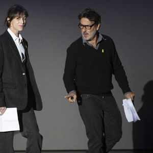 Charlotte Gainsbourg et Yvan Attal lors d'une commémoration le 7 octobre 2024. Photos by Jérémy Paoloni/ABACAPRESS.COM