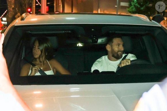 Miami, FL - Après avoir remporté le premier match de la MLS League, toute l'équipe de l'Inter Miami a été aperçue en train de dîner au prestigieux restaurant COTE Miami dans le Miami Design District. Lionel Messi, Antonela Roccuzzo.