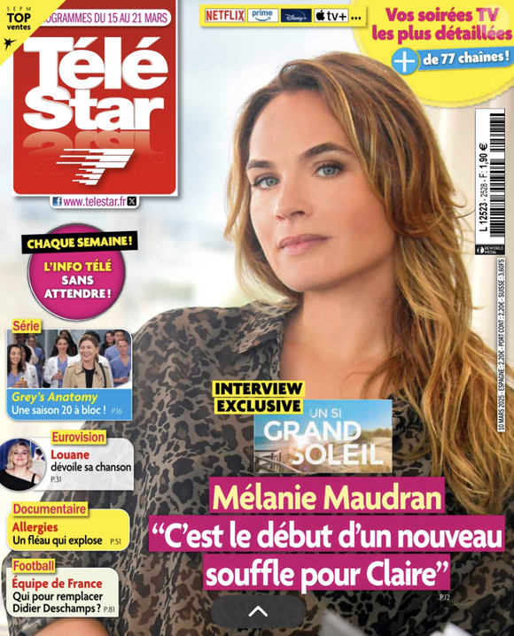 Couverture du magazine "Télé Star" du 10 mars 2025