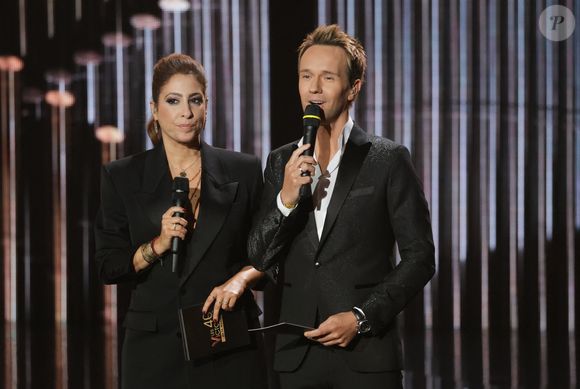 Léa Salamé et Cyril Féraud - Cérémonie de la 40ème édition des Victoires de la Musique à la Seine Musicale à Boulogne-Billancourt, France, le 14 février 2025. © Coadic Guirec/Bestimage