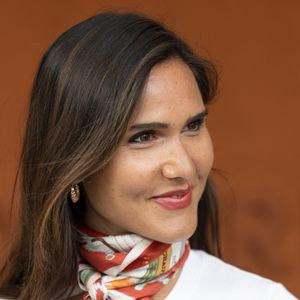 C'est un moment très émouvant et ô combien complice qu'a vécu Joyce Jonathan.
Joyce Jonathan au Village lors des Internationaux de France de Tennis de Roland Garros  à Paris.  © Moreau / Jacovides / Bestimage