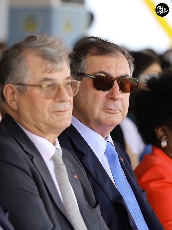 Exclusif - Olivier et Martin Bouygues - Inauguration de l'hôpital Mère-Enfant de Bingerville (une banlieue d'Abidjan) financé par la fondation "Children of Africa" en Côte d'Ivoire, le 16 mars 2018.
© Dominique Jacovides/Bestimage