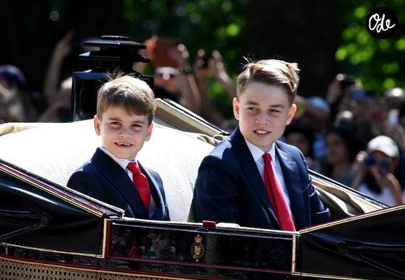 Le prince Louis de Galles, Le prince George de Galles lors de la cérémonie Trooping the Colour à Londres, le 14 juin 2025. 
© Goff Inf / Bestimage