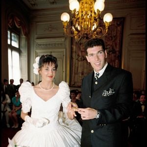 Mariage de Zinedine Zidane et Véronique a Bordeaux en 1994 ©Bestimage