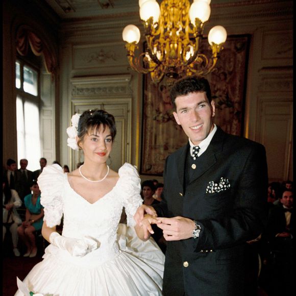 Mariage de Zinedine Zidane et Véronique a Bordeaux en 1994 ©Bestimage