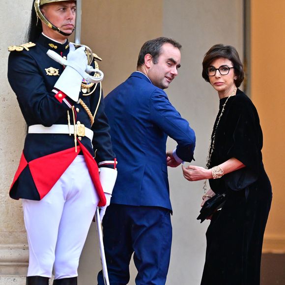 Sébastien Lecornu, Ministre des Armées, Rachida Dati, Ministre de la Culture - Arrivées des personnalités au dîner d’État en l’honneur du président brésilien et de sa femme au palais présidentiel de l’Élysée à Paris le 5 juin 2025.

© Christian Liewig / Bestimage