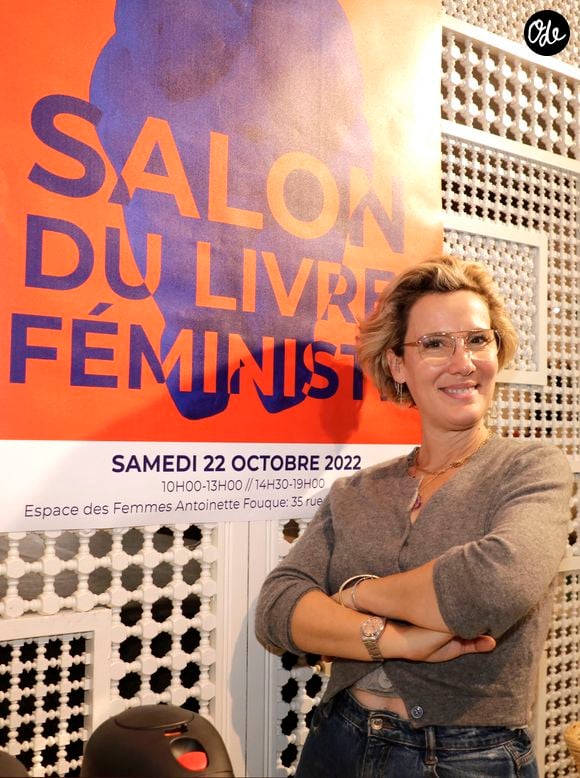 La grossesse a été rendue possible grâce à un don d'ovocytes.

Noemie De Lattre - Salon du livre feministe le 22 octobre 2022. © Cédric Perrin/Bestimage