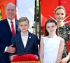 Jacques, marquis des Baux-de-Provence, y a reçu les clés de la ville lors d’une cérémonie symbolique.

 Le prince Albert II de Monaco, la princesse Charlène de Monaco, le prince Jacques de Monaco, marquis des Baux et la princesse Gabriella de Monaco lors de leur visite officielle aux Baux-de-Provence, France, le 5 septembre 2026. © Bruno Bebert/Bestimage