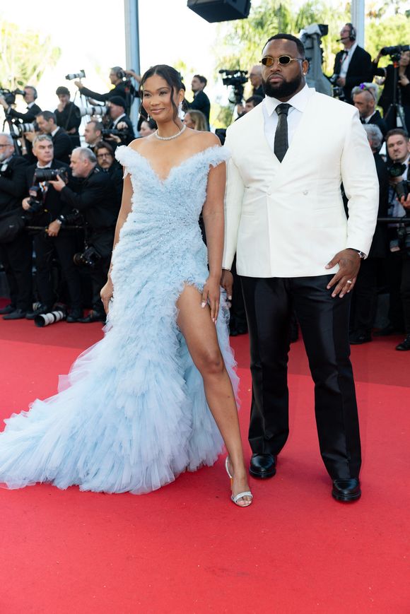 Chanel Iman et son mari Davon Godchaux - Montée des marches du film « Vie privée  » lors du 78ème Festival International du Film de Cannes, au Palais des Festivals à Cannes. Le 20 mai 2025
© Olivier Borde/ Bestimage