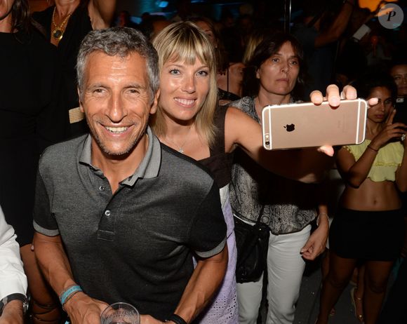 Exclusif - Nagui et Mélanie Page - Soirée "Summer Party" au club Le Byblos à Saint-Tropez, le 16 juillet 2015.
© Bestimage