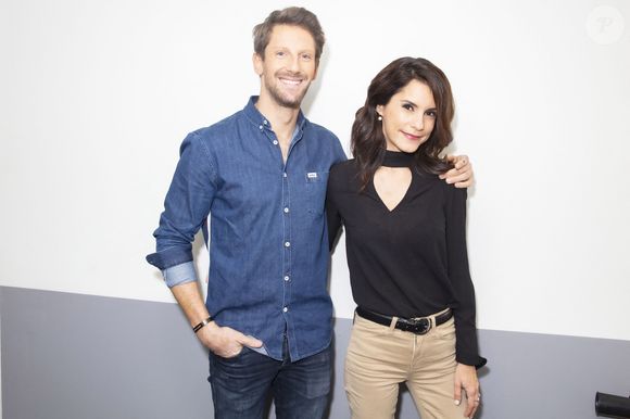 Exclusif - Romain Grosjean et sa femme Marion Jollès - Backstage de l'émission On Est En Direct (OEED) du samedi 20/11/2021,  présentée par L.Salamé et L.Ruquier - Paris 20/11/2021 - © Jack Tribeca / Bestimage