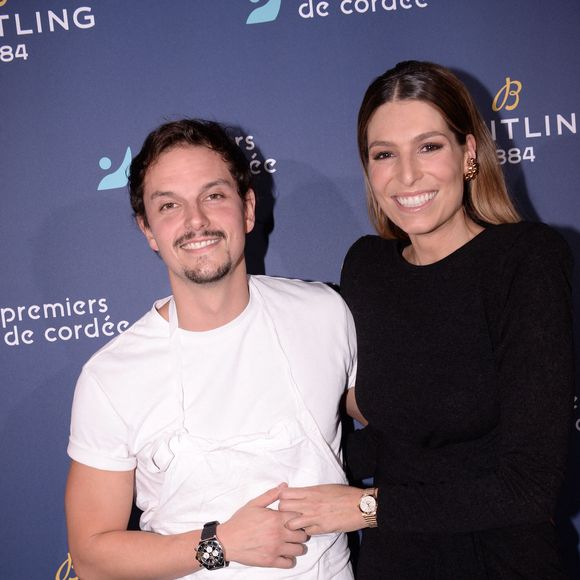 Exclusif - Juan Arbelaez et Laury Thilleman - Dîner de charité Breitling pour l'association "Premiers de cordée" à la Samaritaine à Paris le 8 octobre 2021. 
© Rachid Bellak / Bestimage