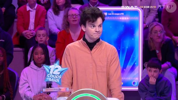Cyprien, champion en date des "12 Coups de midi", sur TF1.
