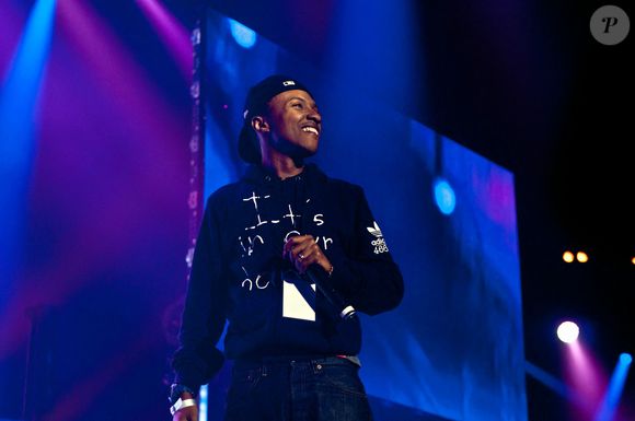 Le rappeur Soprano lors du concert Orange RockCorps au Zénith à Paris, le 5 octobre 2010.

Photo : Bestimage