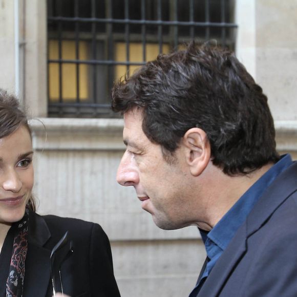 Celine Bosquet et Patrick Bruel - remise du prix du 36 quai des Orfèvres à Paris. Agence / Bestimage
