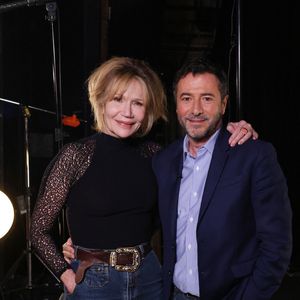 Exclusif - Clémentine Célarié lors de l'enregistrement de l'émission "Olympiascope" au théâtre Antoine, présentée par B.Montiel et diffusée le 2 mai 2025 sur Olympia TV, au théâtre Antoine à Paris, France, le 18 février 2025. © Denis Guignebourg/Bestimage