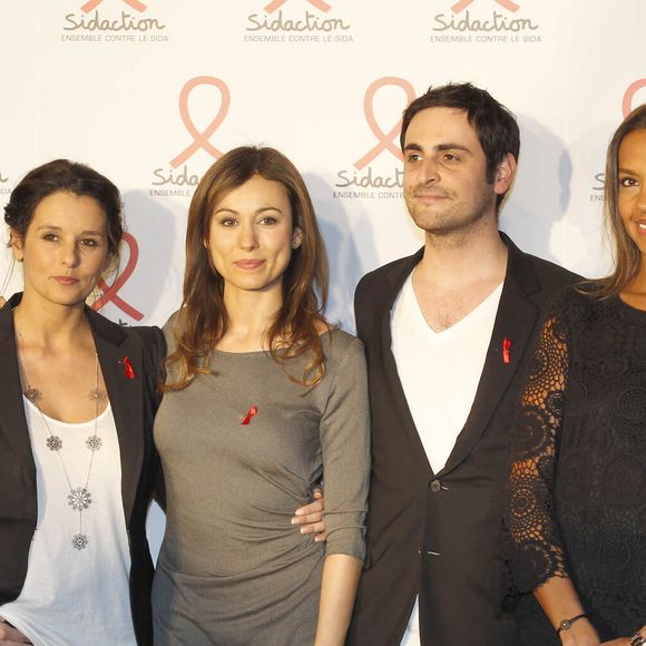 Archives - Faustine Bollaert, Camille Combal et Karine Le Marchand pour le lancement du Sidaction 2012.