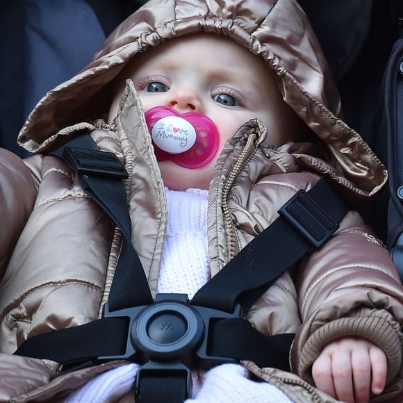 La princesse Gabriella - Le prince Albert II de Monaco, sa femme la princesse Charlène de Monaco avec leurs jumeaux le prince Jacques et la princesse Gabriella participent à une "Marche pour le Climat" à Monaco, le 29 novembre 2015, à l'occasion du lancement de la conférence des Nations Unies de la COP21 organisée à Paris. Paris.
 © Bruno Bébert / Bestimage