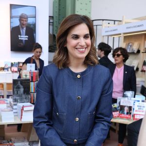 Sonia Mabrouk  - Festival du Livre de Paris 2025 au Grand Palais à Paris le 11 avril 2025.
© Denis Guignebourg / Bestimage