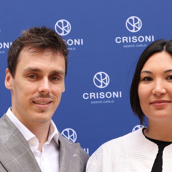 Exclusif - Louis Ducret et sa femme Marie - Crisoni inaugure une nouvelle boutique pour les femmes rue Princesse Caroline en présence de ses ambassadeurs Louis et Marie Ducruet le 6 juin 2024. © Claudia Albuquerque/Bestimage