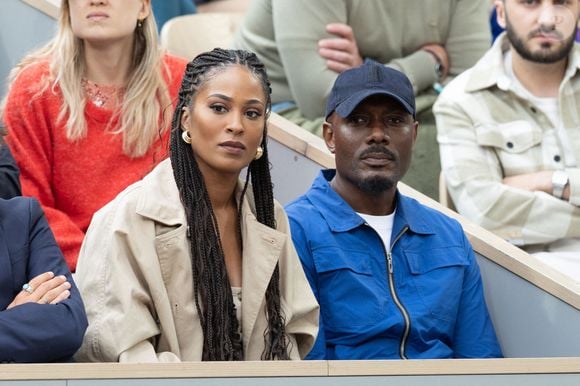 Jennifer Galap et Harry Roselmack en tribune lors des Internationaux de France 2025 à Roland Garros le 07 juin 2025 à Paris, France. Photo by Nasser Berzane/ABACAPRESS.COM