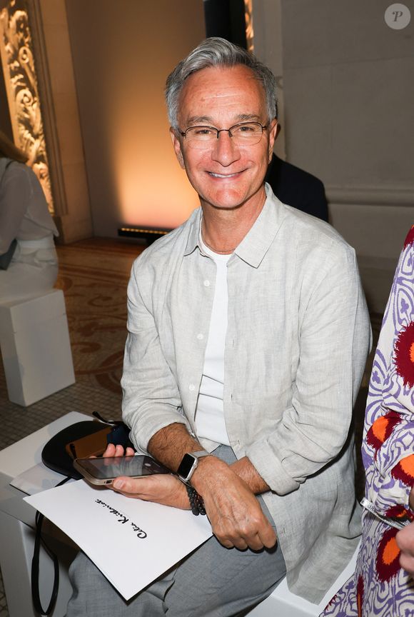 Laurent Petitguillaume au front row du défilé Celia Kritharioti collection Haute Couture Automne/Hiver 2023/24 lors de la Fashion Week de Paris (PFW), au musée des Arts Décoratifs, à Paris, France, le 3 juillet 2023. © Coadic Guirec/Bestimage