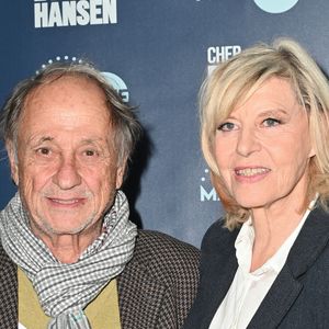 Michel Ansault et Chantal Ladesou arrivent à la répétition générale de la pièce d'Olivier Soliveres 'Cher Evan Hansen' au Théâtre de la Madeleine, à Paris, France, le 8 octobre 2025. Photo par Mireille Ampilhac/ABACAPRESS.COM