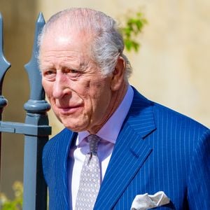 Des membres de la famille royale britannique assistent à l'office annuel de Pâques à la chapelle Saint-Georges, dans l'enceinte du château de Windsor, à Windsor, au Royaume-Uni.

Sur la photo : King Charles (Le roi Charles III d'Angleterre)