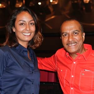 La journaliste et chroniqueuse Leïla Kaddour-Boudadi, Pascal Legitimus - Pascal Legitimus présente sa dernière representation exceptionnelle de son spectacle "Alone Man Show" à Bobino le 30 mai 2015.