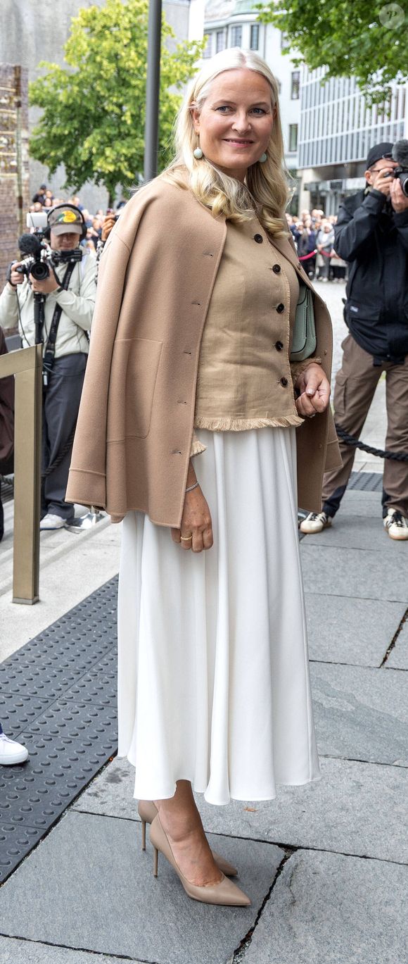 Princesse héritière Mette-Marit (la princesse Mette-Marit de Norvège), célébrations du 200ᵉ anniversaire de la première émigration organisée à bord du navire « Restoration » vers les États-Unis à Stavanger, Norvège, le 4 juillet 2025. Dana Press / Bestimage