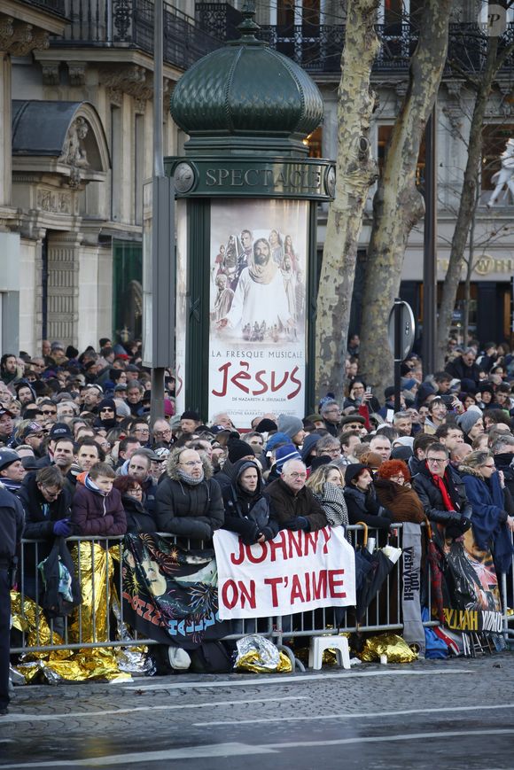 Obsèques de Johnny Hallyday en l'église La Madeleine à Paris, France, le 9 décembre 2017. © Christophe Aubert/Bestimage