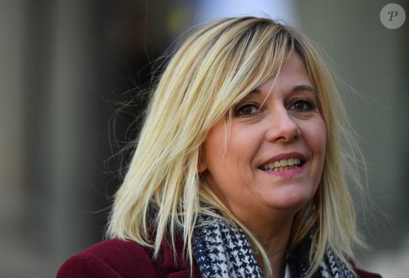 Flavie Flament arrive à la Journée internationale pour l'élimination de la violence à l'égard des femmes au palais présidentiel de l'Élysée à Paris, en France, le 25 novembre 2017. Photo par Christian Liewig/ABACAPRESS.COM