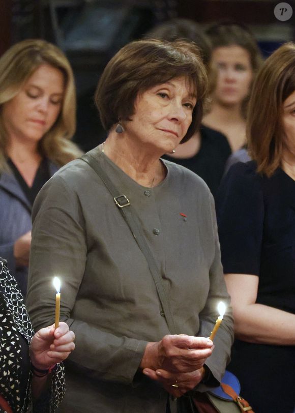 Exclusif - Macha Meril aux obsèques de sa soeur la princesse Hélène Gagarine en la cathédrale Saint-Alexandre-Nevsky, à Paris, France, le 20 août 2025. © Denis Guignebourg/Bestimage