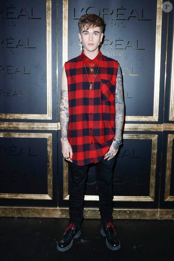 Gabriel-Kane Day-Lewis (le fils d'Isabelle Adjani) - Photocall - Soirée "Gold Obsession" de L'Oréal à la Monnaie de Paris lors de la Fashion Week de Paris, le 2 octobre 2016. © Olivier Borde/Bestimage