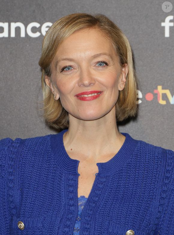 Maya Lauqué au photocall à l'occasion des 40 ans de l'émission "Télématin" au siège de France Télévisions à Paris, le 6 février 2025. 

Photo : Coadic Guirec / Bestimage