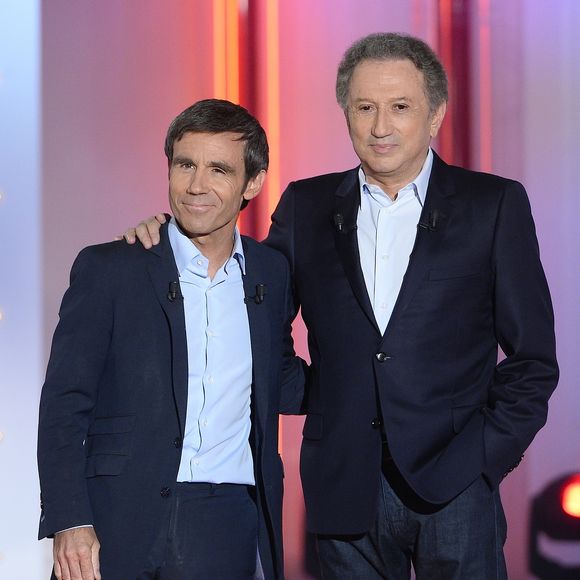 David Pujadas est un journaliste emblématique de la télévision française

David Pujadas et Michel Drucker - Enregistrement de l'émission "Vivement Dimanche" (archive)
© COADIC GUIREC / BESTIMAGE